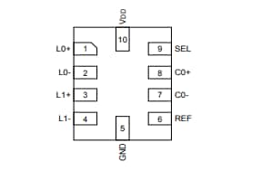Schéma - Diodes Incorporated Commutateur multiplexeur/démultiplexeur 1:2 PI3USB4000DZUAEX
